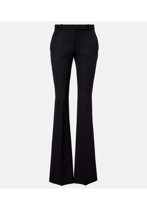 McQueen Low-rise wool flared pants