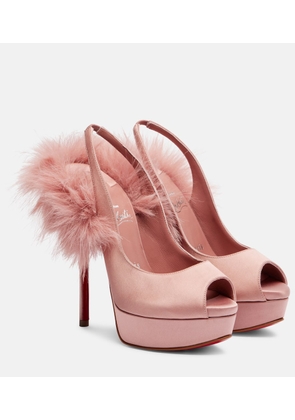 Christian Louboutin Marianne 160 crepe satin peep-toe pumps