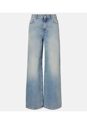 McQueen Mid-rise wide-leg jeans