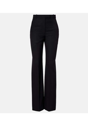 McQueen High-rise wool flared pants