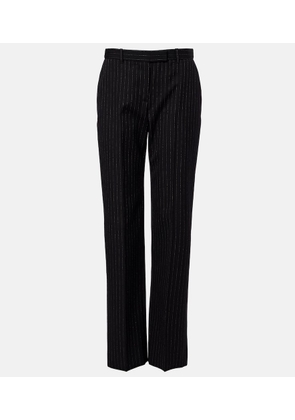 McQueen Pinstripe wool straight pants