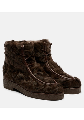 Aquazzura Frostie shearling ankle boots