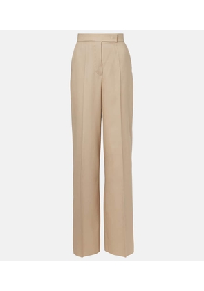 Max Mara Wool, mohair, and silk wide-leg pants