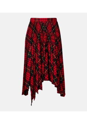 McQueen MacQueen pleated tartan midi skirt