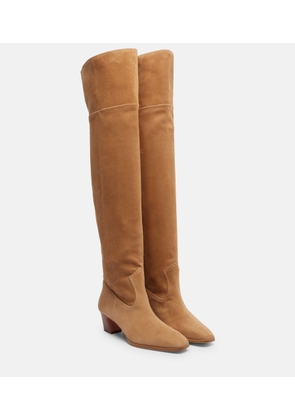 Aquazzura Nomad 50 suede over-the-knee boots