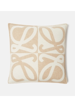 Loewe Anagram wool and cashmere jacquard cushion