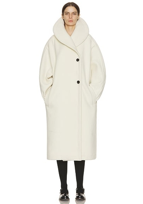 The Row Regino Coat in Ivory - Ivory. Size 6 (also in ).