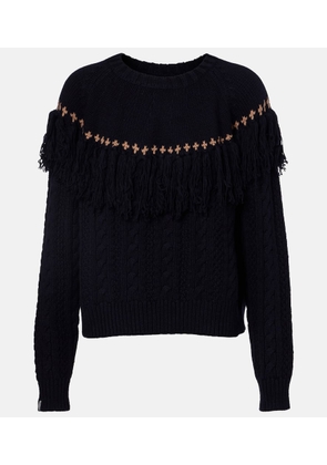 The Upside Clara fringed wool and cotton sweater