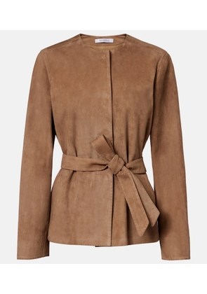 Max Mara Abito belted suede jacket