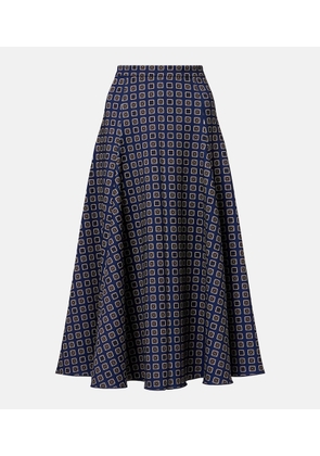 Max Mara Benda printed jersey midi skirt