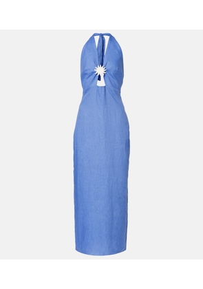 Cala de la Cruz Orly cutout linen maxi dress