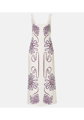 Cala de la Cruz Amaranta printed linen midi dress