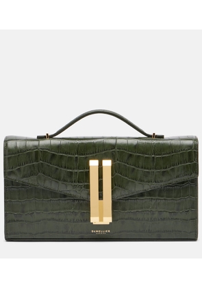 DeMellier Vancouver croc-effect leather clutch