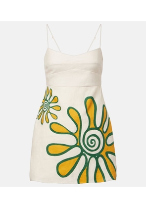 Cala de la Cruz Lucca printed linen minidress