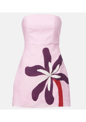 Cala de la Cruz Roma floral linen minidress