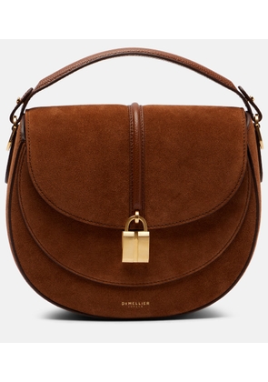 DeMellier Siena leather-trimmed suede crossbody bag