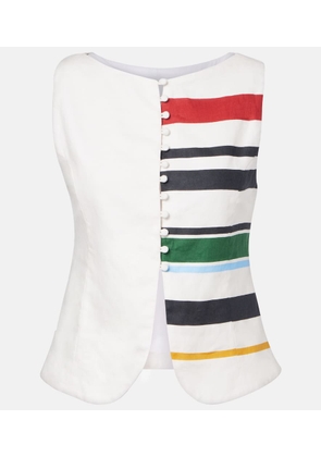 Cala de la Cruz Genova striped linen top