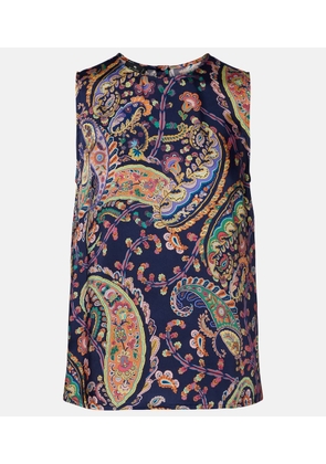 Etro Semi-sheer jacquard blouse