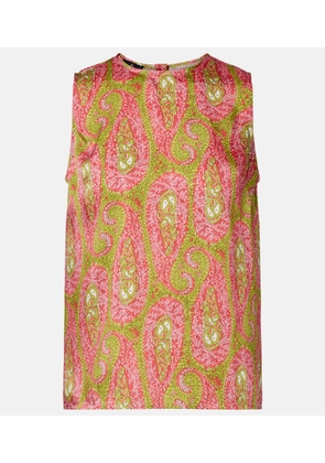 Etro Semi-sheer jacquard blouse