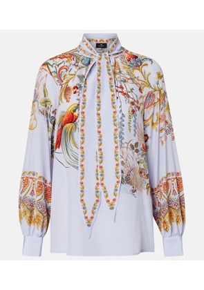 Etro Semi-sheer jacquard blouse