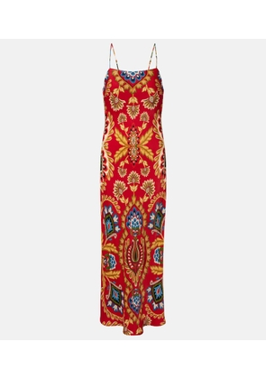 Farm Rio Folk Tapestry maxi dress