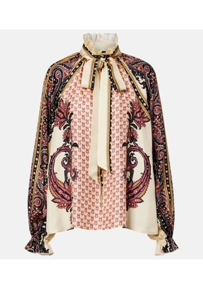 Etro Printed silk twill blouse