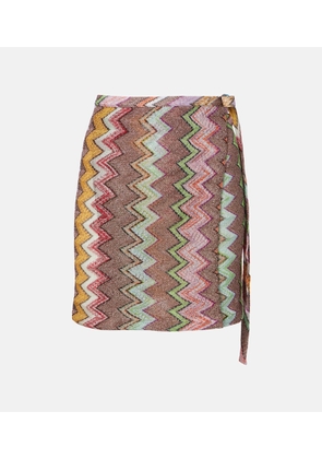 Missoni Zigzag lame wrap skirt