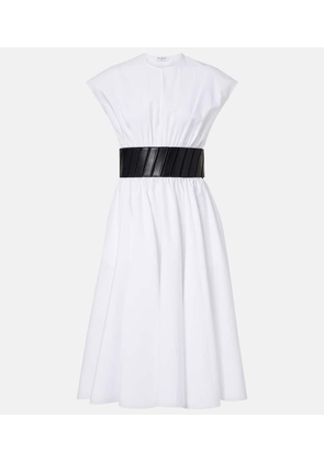 Alaia Belted cotton midi dress