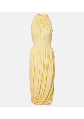 Alaia Gathered jersey midi dress