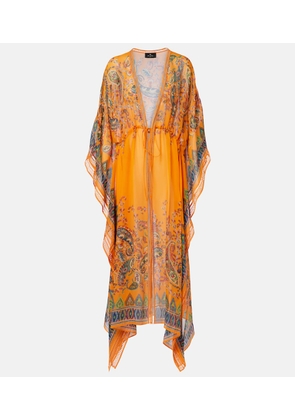 Etro Embroidered semi-sheer beach cover-up