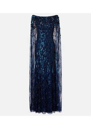 Jenny Packham Luella fringed sequined gown