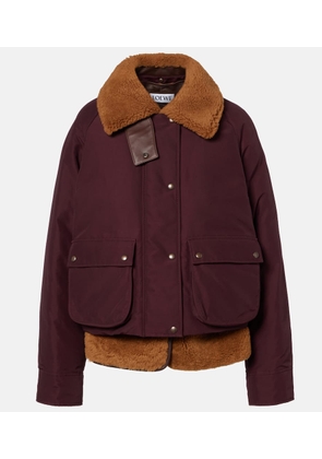 Loewe Shearling-lined cotton-blend puffer jacket