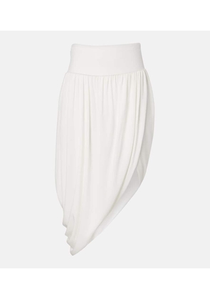 Alaia Asymmetric jersey midi skirt