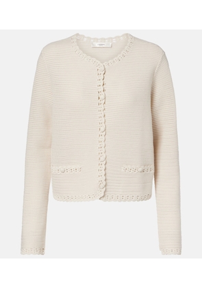 Frame Crochet-trimmed wool-blend jacket