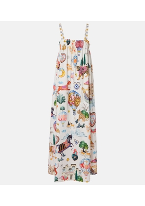 Camilla Embellished printed cotton maxi dress