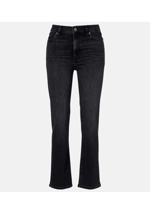Frame Le Sleek cropped high-rise straight jeans