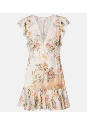Camilla Embellished floral lace-trimmed minidress