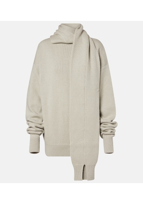 Calvin Klein Collection Scarf-detail cashmere sweater