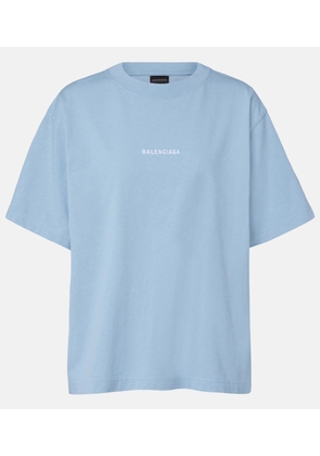 Balenciaga Logo embroidered cotton jersey T-shirt