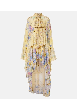 Camilla Embellished asymmetric silk georgette maxi dress