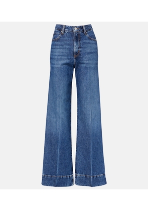 Frame Slice high-rise flared jeans