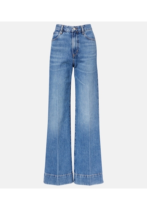 Frame Slice high-rise flared jeans