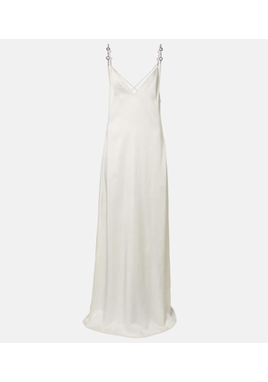 Gucci Horsebit embellished satin slip dress
