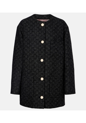 Gucci GG wool-blend tweed coat