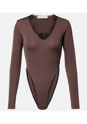 Jacques Wei Lace-trimmed bodysuit