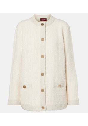 Gucci Wool-blend lame boucle cardigan