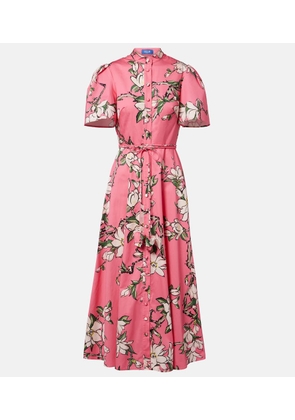 Leo Lin Bianca floral cotton shirt dress