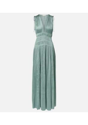Ulla Johnson Tasneem satin plisse gown