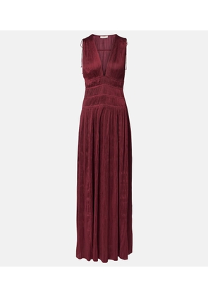 Ulla Johnson Tasneem satin plisse gown
