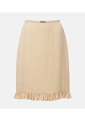 Gucci Interlocking G silk jacquard midi skirt